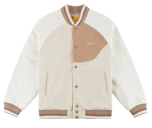 Mens Jackets: Dime Letterman Wool Jacket  / Almond