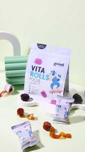 Vitamins Supplements Soft Chews Gummies For Sale: Kids Vita Rolls Focus 8s