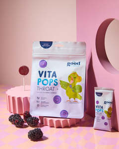 Vitamins Supplements Soft Chews Gummies For Sale: Kids Vita Pops Throat+ 12s