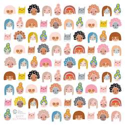 Hank: HANK - 5. FRIENDS PARADE by Suzy Ultman | Organic Cotton Handkerchief