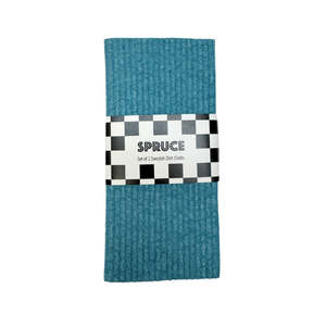 Solid Set Of Spruce: Lagoon Solid Colour SPRUCE - Set of 2 Dishcloths