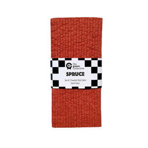 Solid Set Of Spruce: Terracotta Solid Colour SPRUCE - Set of 2 Dishcloths