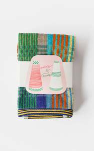 New Foekje Fleur Towels: Foekje Fleur - Multi Cloth Duo #43 Wild Weave Set