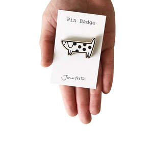 Miniature Spotty Dog - Wooden Pin