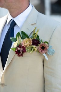 Online Wedding Flowers: Floral Pocket Square