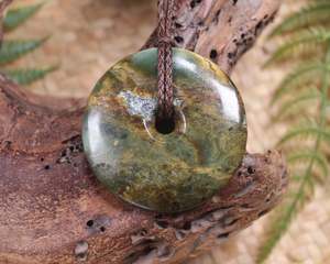 Other Jewellery Designs: NZ Greenstone Medium Porowhita Pendant (AZ754) Totoweka Pounamu