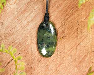 Specials: NZ Greenstone XSmall Freeform Roimata Pendant (BN969) Douglas Creek Pounamu