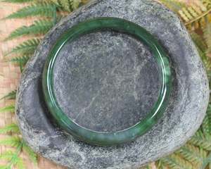 NZ Greenstone Bangle 64mm (BA150) Hapopo Pounamu