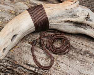 Greenstone Corded Bracelets: Coffee Brown Cord - Machine plaited