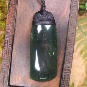 NZ Greenstone Large Toki Pendant (BP483) Tangiwai Pounamu