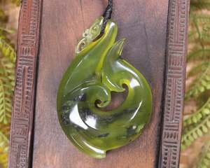 NZ Greenstone Large Manaia Pendant (BH603) Tangiwai Pounamu