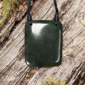 Other Jewellery Designs: NZ Greenstone Small Freeform Shield or Breastplate Pendant (BP314) Kawakawa Pounamu