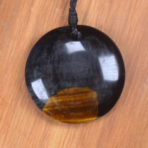 Blue Tigers Eye Medium Porowhita Pendant (BN395)