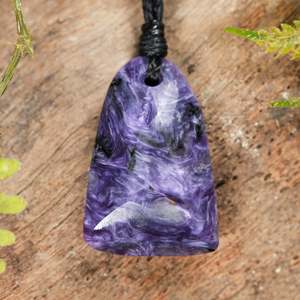 Charoite XSmall Freeform Toki Pendant (BW359)