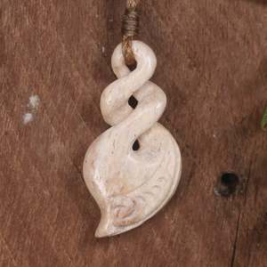NZ Whale Bone Small Twist Pendant (BP036) NZ SALE ONLY