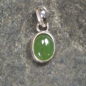 NZ Greenstone XSmall Sterling Silver Pendant (BM345) Hapopo Pounamu