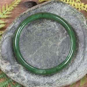 NZ Greenstone Bangle 62mm (BT564) Hapopo Pounamu