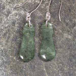 NZ Greenstone Mere Earrings (BT013) Hapopo Pounamu