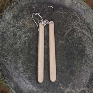 Earrings: NZ Whale Bone Medium Roimata Earrings (BW486) NZ SALE ONLY