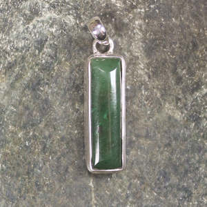 NZ Greenstone Small Sterling Silver Pendant (BM535) Hapopo Pounamu