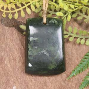 NZ Greenstone Small Toki Pendant (AQ614) Rimu Pounamu