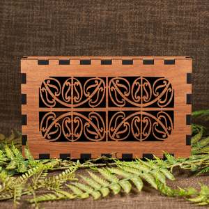 NZ Wood Large Rectangle Decorative Box (BT649)