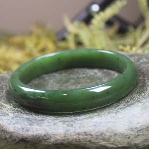 NZ Greenstone Bangle 58mm (BT563) Hapopo Pounamu
