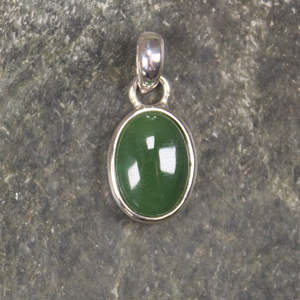 NZ Greenstone XSmall Sterling Silver Pendant (BM367) Kawakawa Pounamu