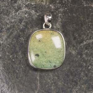 NZ Greenstone Small Sterling Silver Pendant (BM504) Flower Jade Pounamu