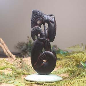 NZ Wood Manaia Sculpture (BX176)