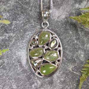 NZ Greenstone Small Sterling Silver Pendant (BX236) Hapopo Pounamu
