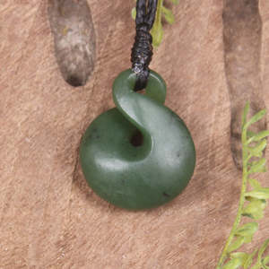 NZ Greenstone XSmall Twist Pendant (BX100) Hapopo Pounamu