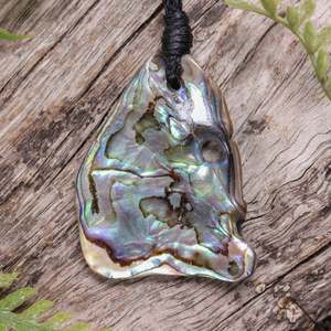 Pāua Shell Small Freeform Pendant (BT767)