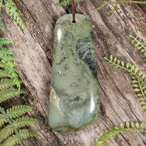 NZ Greenstone XLarge Toki Pendant (BH902) Hapopo Pounamu