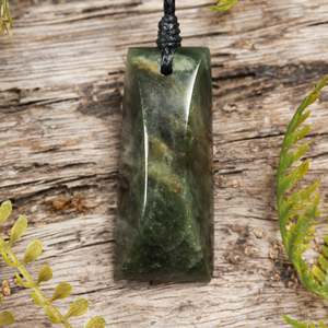 NZ Greenstone Small Toki Pendant (BT744) Rimu Pounamu