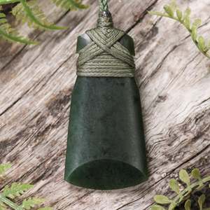 NZ Greenstone Small Toki Pendant (BT764) Rimu Pounamu