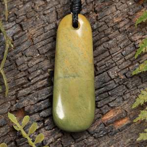 NZ Greenstone Small Freeform Roimata Pendant (BT699) Flower Jade Pounamu