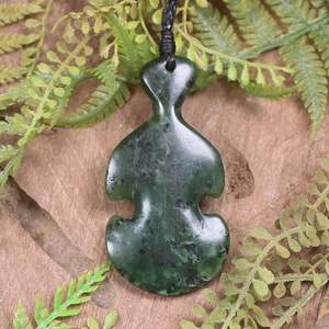 Other Jewellery Designs: NZ Greenstone Medium Kotiate Pendant (BX189) Rimu Pounamu