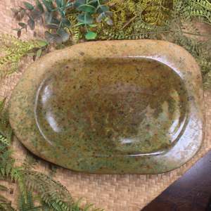 NZ Greenstone Bowl (BX255) Kokopu Pounamu