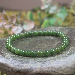 NZ Greenstone Beaded Bracelet (BT209) Hapopo Pounamu