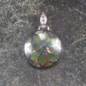 NZ Greenstone Small Sterling Silver Pendant (BW816) Hapopo Pounamu