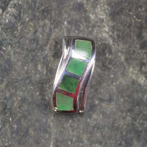 NZ Greenstone XSmall Sterling Silver Pendant (BW747) Hapopo Pounamu