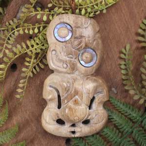 NZ Whale Bone XLarge Hei Tiki Pendant (BP235) NZ SALE ONLY