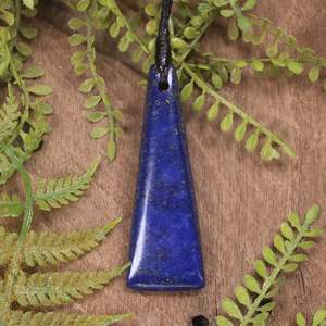 Gemstone Necklace: Lapis Lazuli Small Toki Pendant (BX538)