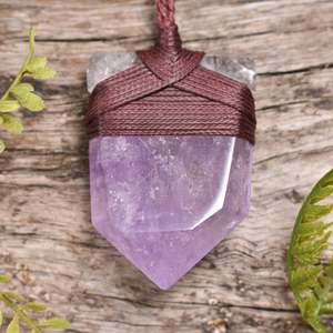 Pendants: Amethyst Small Point Pendant (S354)