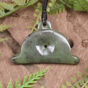 NZ Greenstone Shepard Dog Whistle Pendant (BW996) Hapopo Pounamu