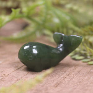 NZ Greenstone Whale Sculpture (BX478) Kawakawa Pounamu