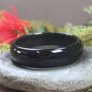 NZ Greenstone Bangle 60mm (BX820) Kawakawa Pounamu