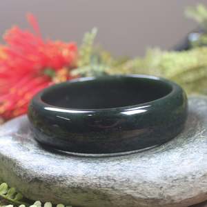 NZ Greenstone Bangle 62mm (BX826) Kawakawa Pounamu