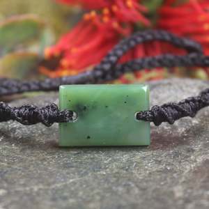 NZ Greenstone Adjustable Cord Bracelet (BX344) Hapopo Pounamu